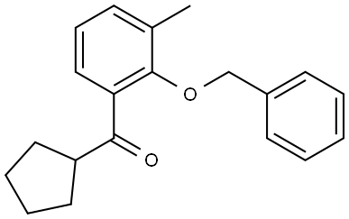 (2-(benzyloxy)-3-methylphenyl)(cyclopentyl)methanone Structure