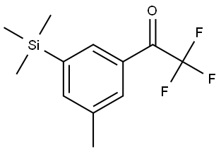 2,2,2-trifluoro-1-(3-methyl-5-(trimethylsilyl)phenyl)ethanone Structure