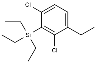 (2,6-dichloro-3-ethylphenyl)triethylsilane Structure