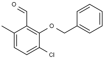 2-(benzyloxy)-3-chloro-6-methylbenzaldehyde Structure