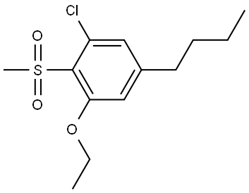 5-butyl-1-chloro-3-ethoxy-2-(methylsulfonyl)benzene Structure