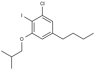 5-butyl-1-chloro-2-iodo-3-isobutoxybenzene Structure