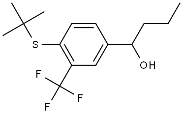 1-(4-(tert-butylthio)-3-(trifluoromethyl)phenyl)butan-1-ol Structure