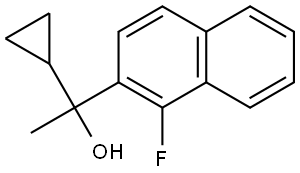 1-cyclopropyl-1-(1-fluoronaphthalen-2-yl)ethanol Structure