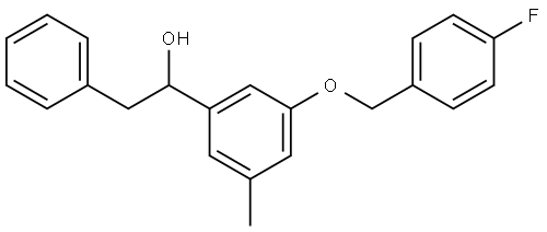 1-(3-((4-fluorobenzyl)oxy)-5-methylphenyl)-2-phenylethanol Structure