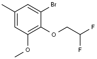 1-bromo-2-(2,2-difluoroethoxy)-3-methoxy-5-methylbenzene Structure