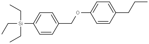 triethyl(4-((4-propylphenoxy)methyl)phenyl)silane Structure