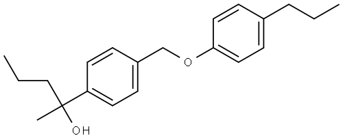 2-(4-((4-propylphenoxy)methyl)phenyl)pentan-2-ol Structure