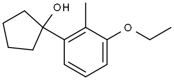 1-(3-ethoxy-2-methylphenyl)cyclopentanol Structure