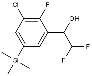 1-(3-chloro-2-fluoro-5-(trimethylsilyl)phenyl)-2,2-difluoroethanol Structure