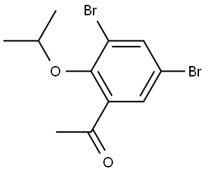 1-(3,5-dibromo-2-isopropoxyphenyl)ethanone 구조식 이미지