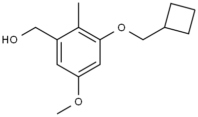 (3-(cyclobutylmethoxy)-5-methoxy-2-methylphenyl)methanol Structure