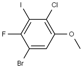 1-bromo-4-chloro-2-fluoro-3-iodo-5-methoxybenzene Structure