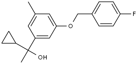 1-cyclopropyl-1-(3-((4-fluorobenzyl)oxy)-5-methylphenyl)ethanol Structure