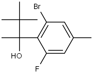 2-(2-bromo-6-fluoro-4-methylphenyl)-3,3-dimethylbutan-2-ol Structure