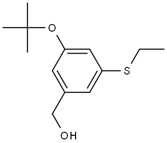 (3-(tert-butoxy)-5-(ethylthio)phenyl)methanol Structure