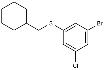 (3-bromo-5-chlorophenyl)(cyclohexylmethyl)sulfane Structure