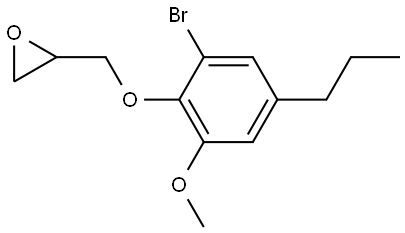 2-((2-bromo-6-methoxy-4-propylphenoxy)methyl)oxirane Structure