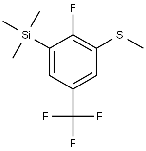 (2-fluoro-3-(methylthio)-5-(trifluoromethyl)phenyl)trimethylsilane Structure