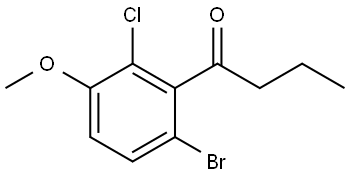 1-(6-bromo-2-chloro-3-methoxyphenyl)butan-1-one Structure