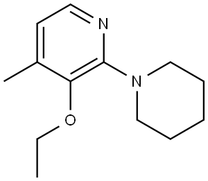 3-ethoxy-4-methyl-2-(piperidin-1-yl)pyridine Structure