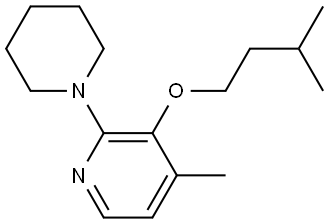 3-(isopentyloxy)-4-methyl-2-(piperidin-1-yl)pyridine Structure