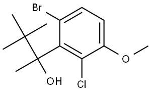 2-(6-bromo-2-chloro-3-methoxyphenyl)-3,3-dimethylbutan-2-ol Structure