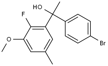 1-(4-bromophenyl)-1-(2-fluoro-3-methoxy-5-methylphenyl)ethanol Structure