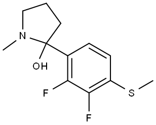 2-(2,3-difluoro-4-(methylthio)phenyl)-1-methylpyrrolidin-2-ol Structure