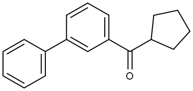 1,1'-biphenyl]-3-yl(cyclopentyl)methanone Structure