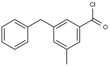 3-benzyl-5-methylbenzoyl chloride Structure