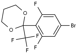 2-(4-bromo-2,6-difluorophenyl)-2-(trifluoromethyl)-1,3-dioxane Structure