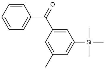 (3-methyl-5-(trimethylsilyl)phenyl)(phenyl)methanone Structure