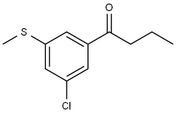 1-(3-chloro-5-(methylthio)phenyl)butan-1-one Structure