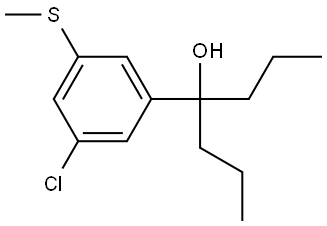 4-(3-chloro-5-(methylthio)phenyl)heptan-4-ol Structure