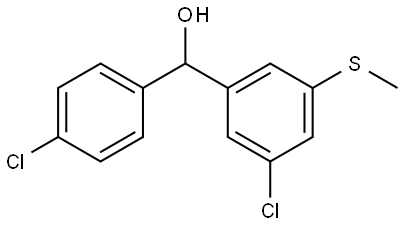 (3-chloro-5-(methylthio)phenyl)(4-chlorophenyl)methanol Structure