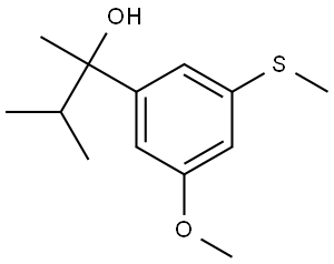 2-(3-methoxy-5-(methylthio)phenyl)-3-methylbutan-2-ol Structure