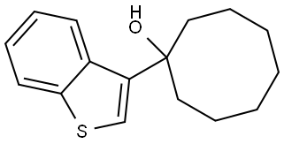 1-(benzo[b]thiophen-3-yl)cyclooctanol Structure