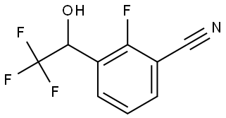 2-fluoro-3-(2,2,2-trifluoro-1-hydroxyethyl)benzonitrile Structure