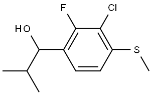 1-(3-chloro-2-fluoro-4-(methylthio)phenyl)-2-methylpropan-1-ol Structure