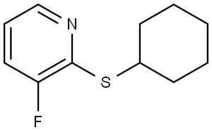 2-(cyclohexylthio)-3-fluoropyridine Structure