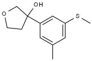 3-(3-methyl-5-(methylthio)phenyl)tetrahydrofuran-3-ol 구조식 이미지