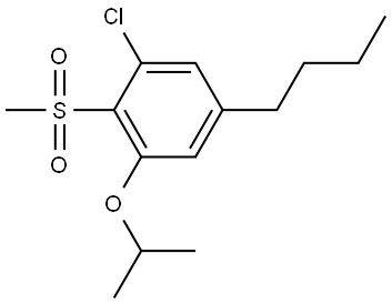 5-butyl-1-chloro-3-isopropoxy-2-(methylsulfonyl)benzene Structure