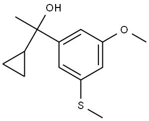 1-cyclopropyl-1-(3-methoxy-5-(methylthio)phenyl)ethanol Structure