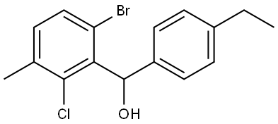 (6-bromo-2-chloro-3-methylphenyl)(4-ethylphenyl)methanol Structure