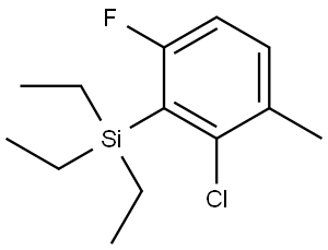 (2-chloro-6-fluoro-3-methylphenyl)triethylsilane Structure