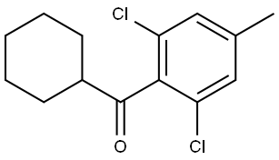 cyclohexyl(2,6-dichloro-4-methylphenyl)methanone Structure