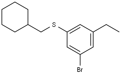 (3-bromo-5-ethylphenyl)(cyclohexylmethyl)sulfane Structure