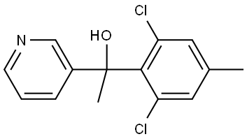 1-(2,6-dichloro-4-methylphenyl)-1-(pyridin-3-yl)ethanol Structure