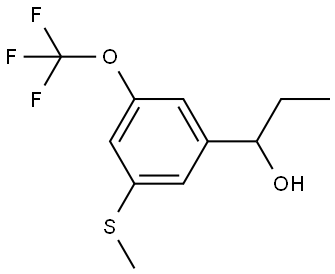 1-(3-(methylthio)-5-(trifluoromethoxy)phenyl)propan-1-ol Structure